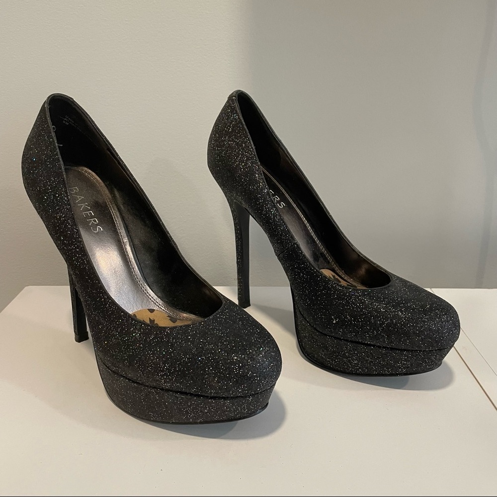 Bakers Multi Glitter Sparkle Platform Stiletto Pump Gem